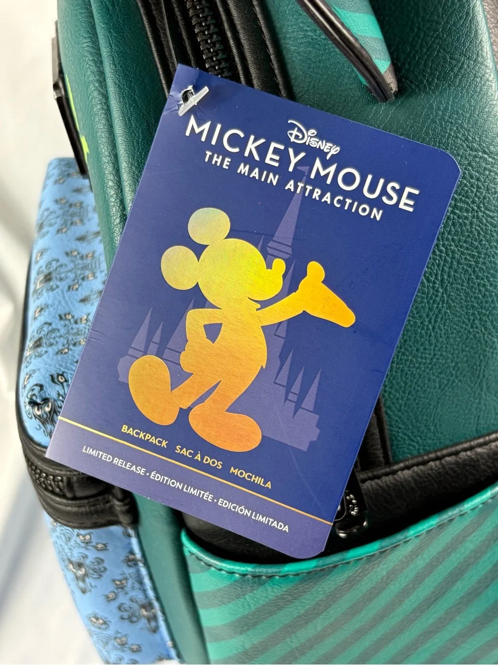 Mickey Mouse Main Attraction Haunted Mansion Loungefly Backpack 50th Limited
